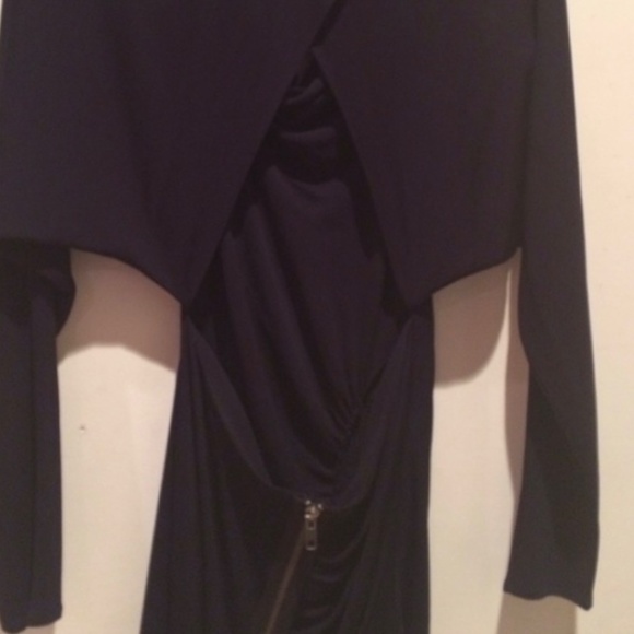 cut72 navy asymmetrical open back mini - Picture 4 of 4